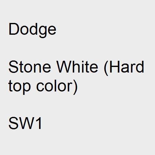 Dodge, Stone White (Hard top color), SW1.